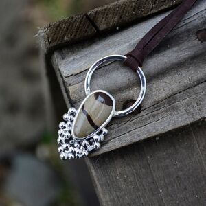 Handmade Jasper Sterling Silver Necklace